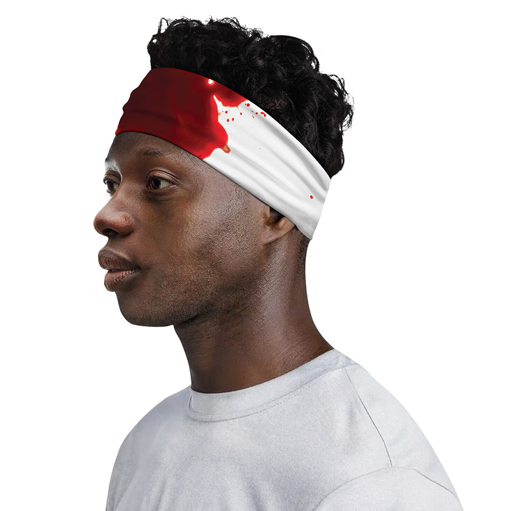Blood Splashed Print Sports Headband