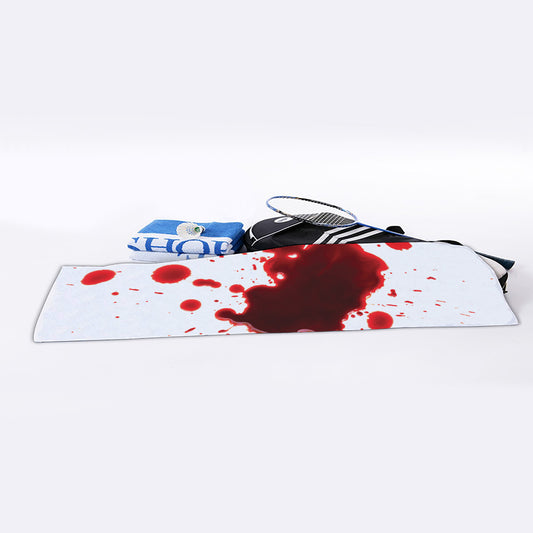 Blood Splashed Print Sports Towel