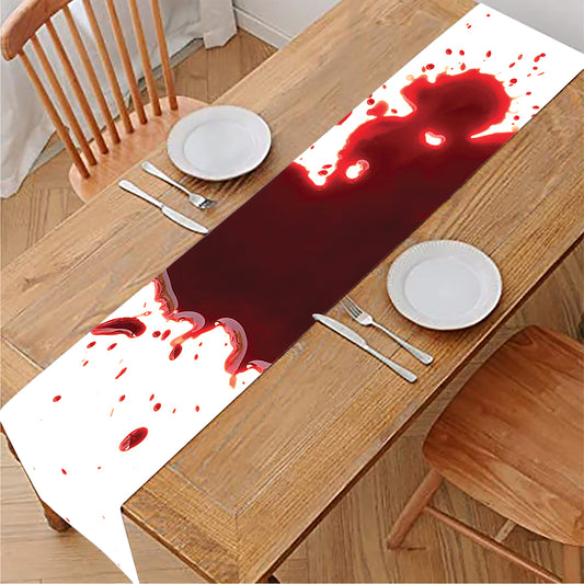 Blood Splashed Print Table Runner