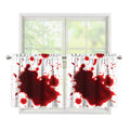 Blood Splashed Print Tier Curtains