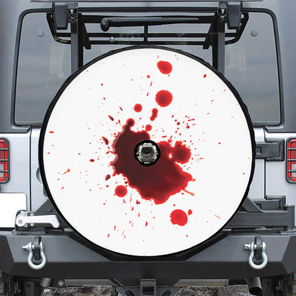 Blood Splashed Print Tire Cover With Camera Hole