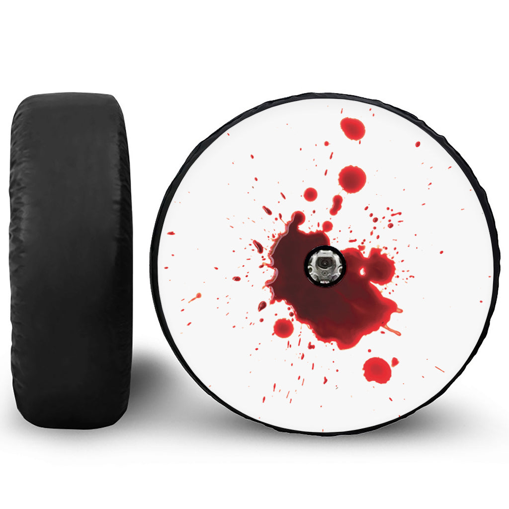 Blood Splashed Print Tire Cover With Camera Hole