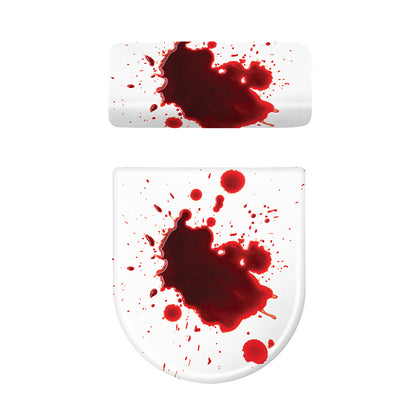 Blood Splashed Print Toilet Lid And Tank Cover Set