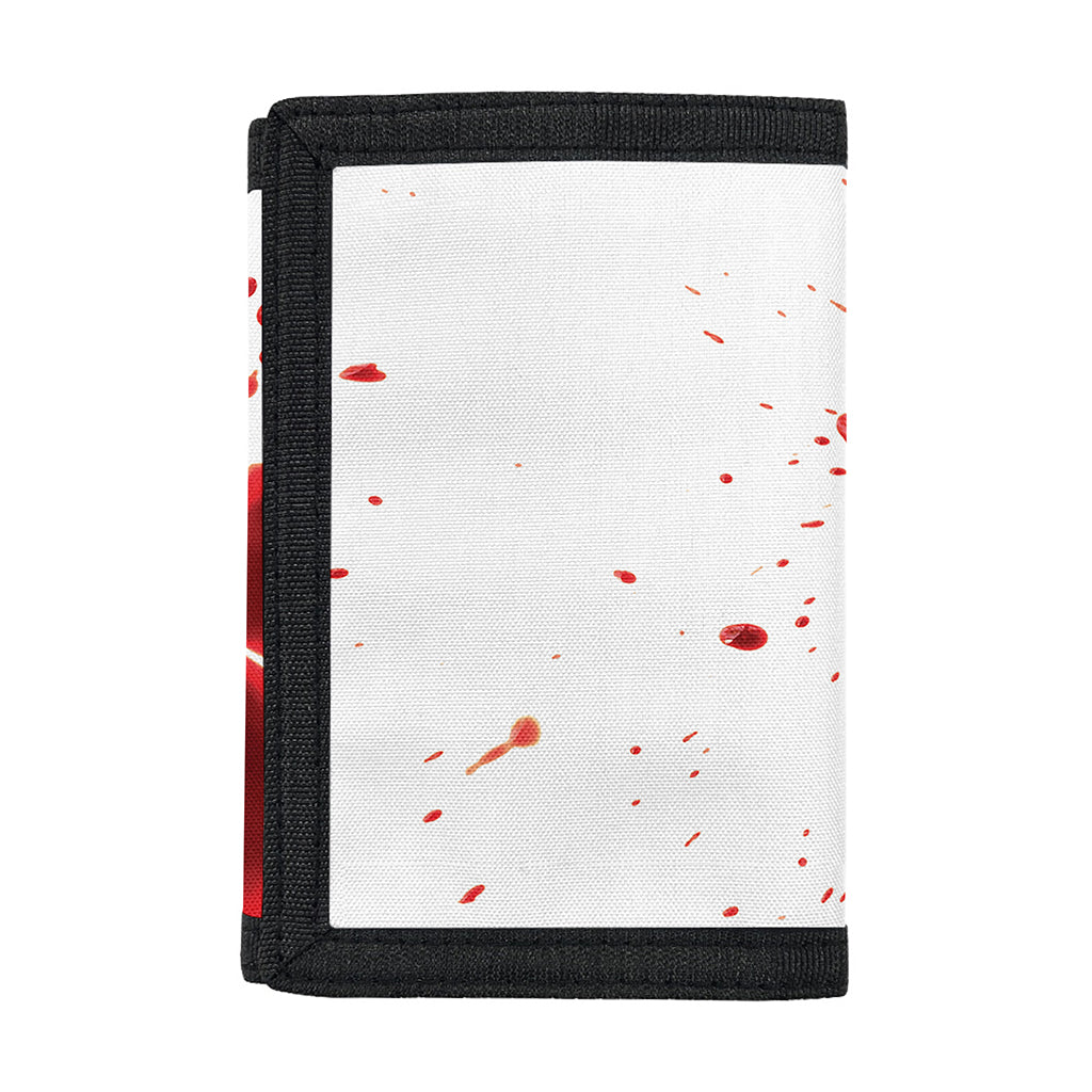Blood Splashed Print Trifold Wallet