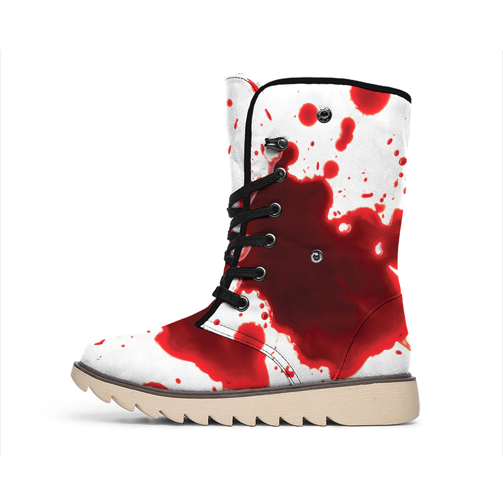 Blood Splashed Print Winter Boots