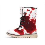 Blood Splashed Print Winter Boots