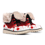 Blood Splashed Print Winter Boots