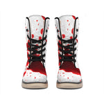 Blood Splashed Print Winter Boots