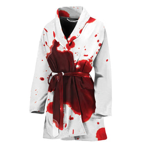 Blood Splashed Print Women's Bathrobe