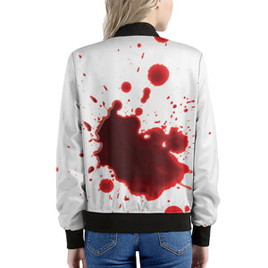 Blood Splashed Print Women's Bomber Jacket