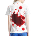 Blood Splashed Print Women's Polo Shirt