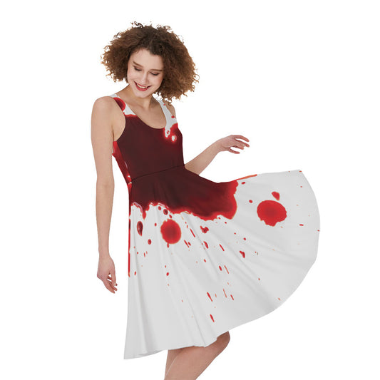 Blood Splashed Print Women's Sleeveless Dress