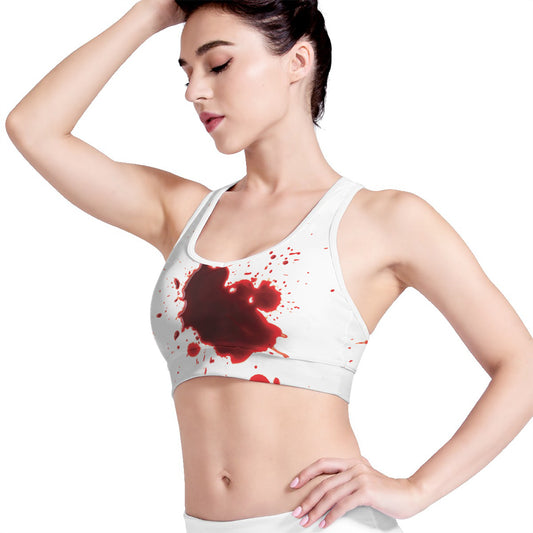 Blood Splashed Print Women's Sports Bra