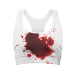 Blood Splashed Print Women's Sports Bra