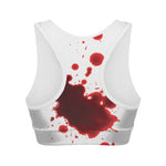 Blood Splashed Print Women's Sports Bra