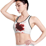 Blood Splashed Print Women's Sports Bra