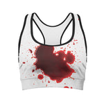 Blood Splashed Print Women's Sports Bra