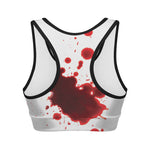 Blood Splashed Print Women's Sports Bra