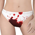Blood Splashed Print Women's Thong