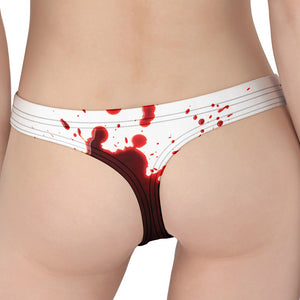 Blood Splashed Print Women's Thong