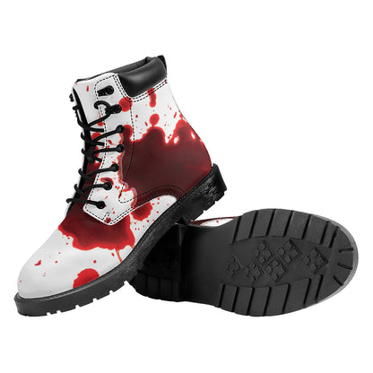 Blood Splashed Print Work Boots