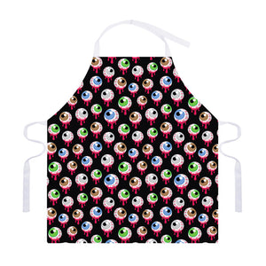 Bloody Eyeball Pattern Print Adjustable Apron