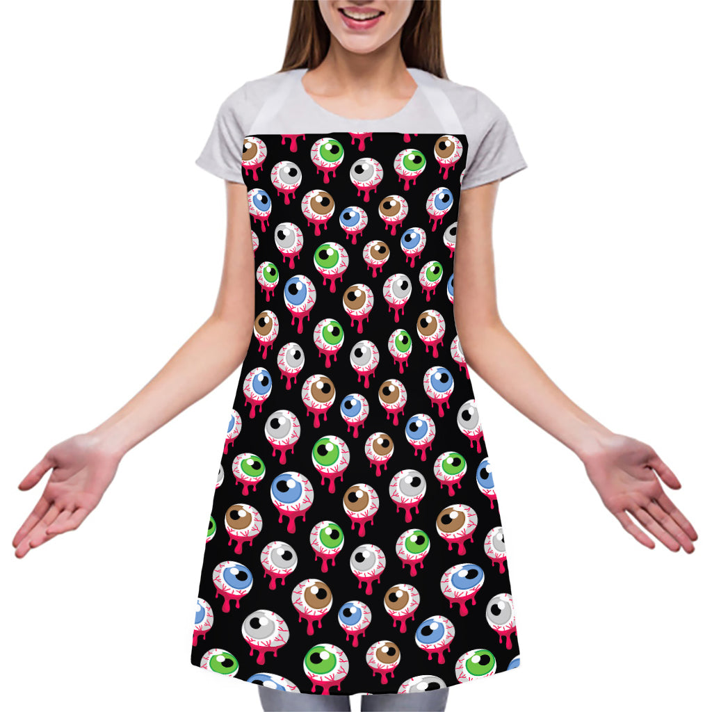 Bloody Eyeball Pattern Print Adjustable Apron