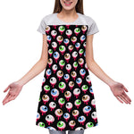 Bloody Eyeball Pattern Print Adjustable Apron