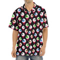 Bloody Eyeball Pattern Print Aloha Shirt