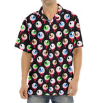 Bloody Eyeball Pattern Print Aloha Shirt