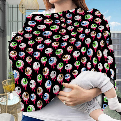 Bloody Eyeball Pattern Print Baby Seat Cover