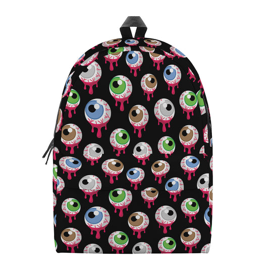Bloody Eyeball Pattern Print Backpack