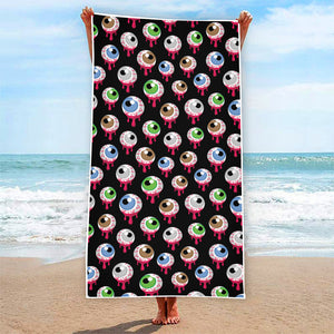 Bloody Eyeball Pattern Print Beach Towel