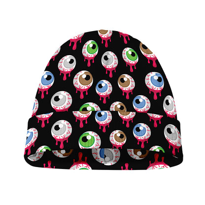 Bloody Eyeball Pattern Print Beanie
