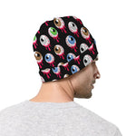 Bloody Eyeball Pattern Print Beanie