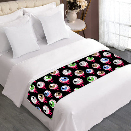 Bloody Eyeball Pattern Print Bed Runner