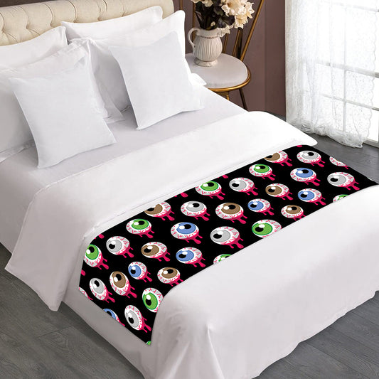 Bloody Eyeball Pattern Print Bed Runner
