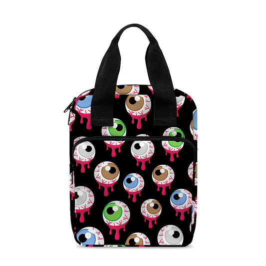 Bloody Eyeball Pattern Print Bible Tote Bag
