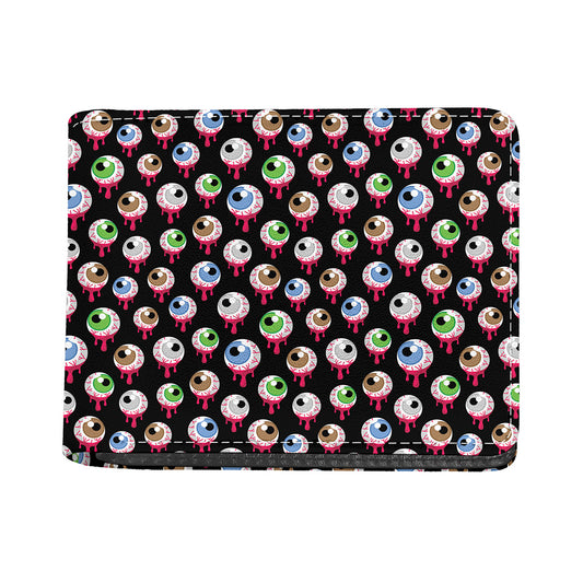 Bloody Eyeball Pattern Print Bifold Wallet