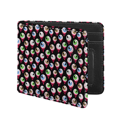 Bloody Eyeball Pattern Print Bifold Wallet