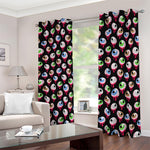 Bloody Eyeball Pattern Print Blackout Grommet Curtains