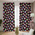 Bloody Eyeball Pattern Print Dimout Pencil Pleat Curtains