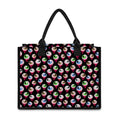 Bloody Eyeball Pattern Print Canvas Tote Bag