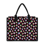 Bloody Eyeball Pattern Print Canvas Tote Bag