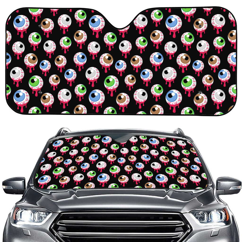 Bloody Eyeball Pattern Print Car Windshield Sun Shade