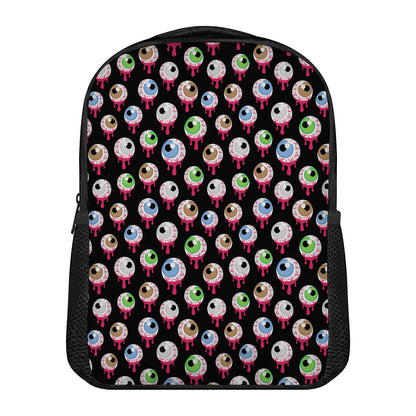 Bloody Eyeball Pattern Print Casual Backpack