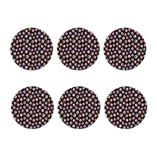 Bloody Eyeball Pattern Print Coaster Set