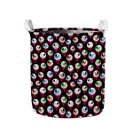 Bloody Eyeball Pattern Print Collapsible Laundry Basket