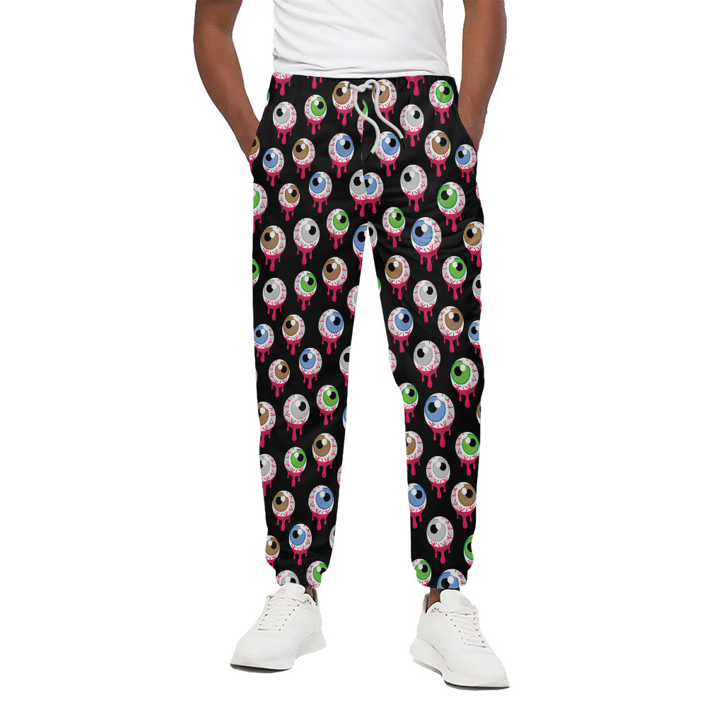 Bloody Eyeball Pattern Print Cotton Pants