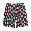 Bloody Eyeball Pattern Print Cotton Shorts